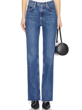 AGOLDE Women's Leena Bootcut Distressed Hem Denim Jeans - Blue, Sz 27